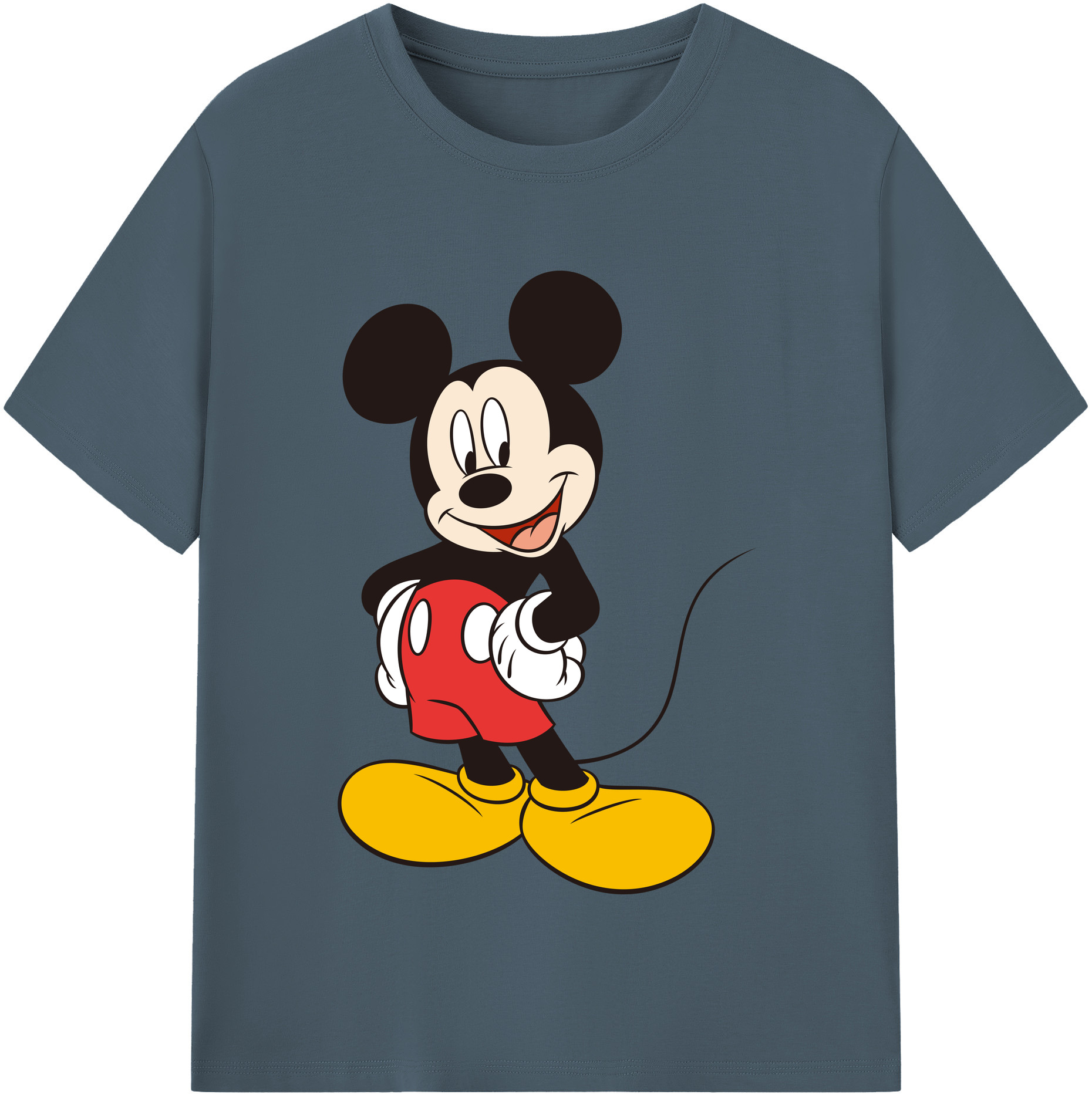 （画像用） ミッキーマウス Mickey Mouse 綿100％半袖Tシャツ（フロントプリント）